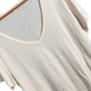 AGOLDE Women's L Cameron T-Shirt Supima Cotton Modal V-Neck Tee Minimalist USA